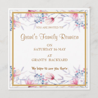 Matte 5.25" x 5.25", Standard white envelopes incl Invitation
