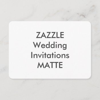 Matte 5” X 3.5" Wedding Invitations by TheWeddingCollection at Zazzle