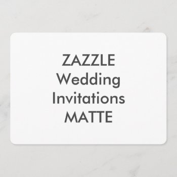 Matte 7" X 5" Wedding Invitations by TheWeddingCollection at Zazzle