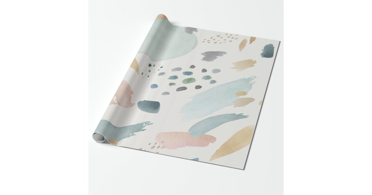 Gift Wrap Abstract Pale Neutral – Paper Twist