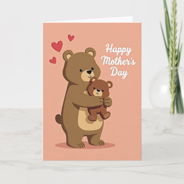 Matte Affectionate Bears Card (Front)