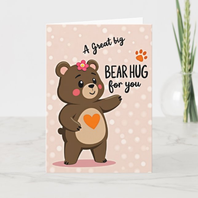 Matte Bear Hugs Card (Front)
