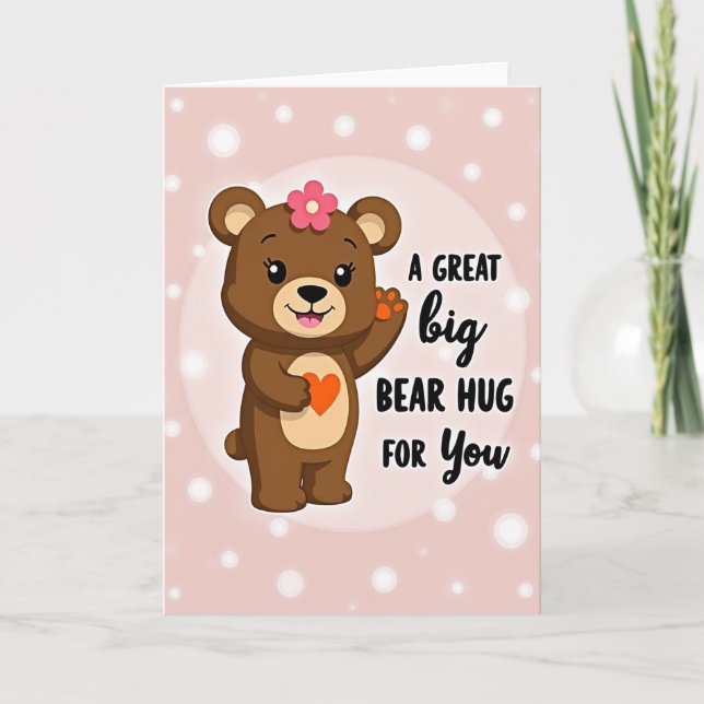 Matte Bear Hugs For You Card (Front)