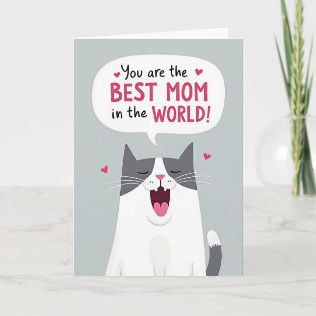 Matte Best Mom In World Card (Front)