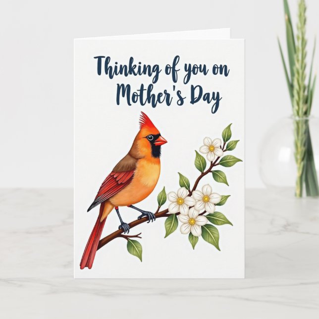 Matte Bird Branch Mothers Day Card (Front)