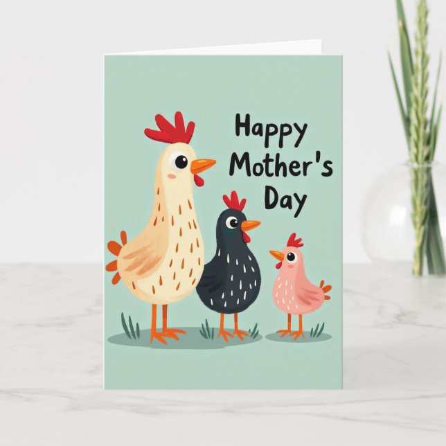 Matte Birds Happy Mothers Day Card (Front)