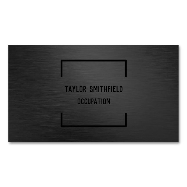 Matte Black Business Card Magnet (Front)