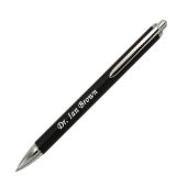 Matte Black Engraved Cap-Less Rollerball Pen (Engraved)
