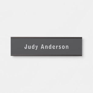 Matte Black Professional Plain Modern Elegant Door Sign