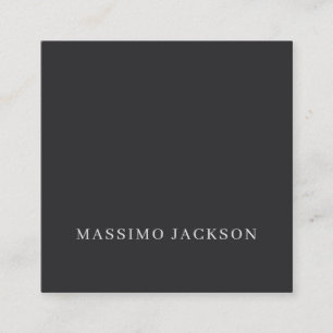 Matte Black Professional Plain Modern Elegant Enclosure Card