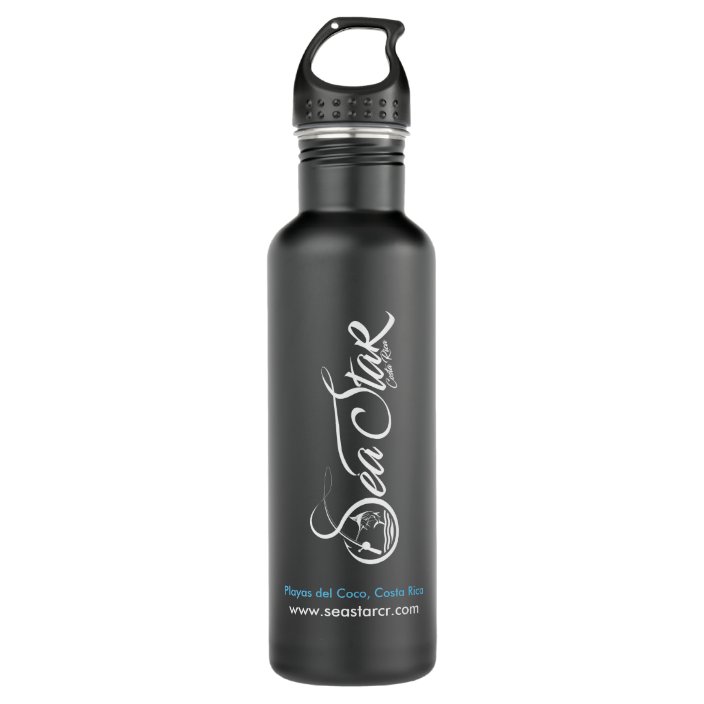 Download Matte Black Sea Star Cr Water Bottle Zazzle Com