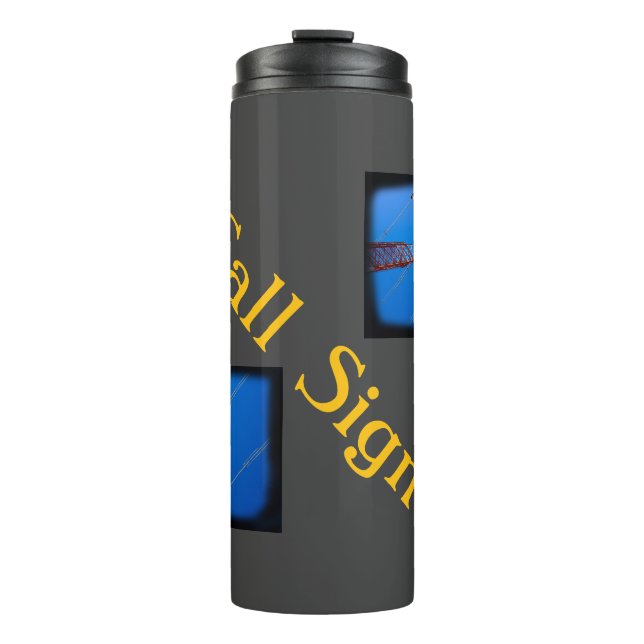 Matte Black with your callsign Thermal Tumbler (Front)