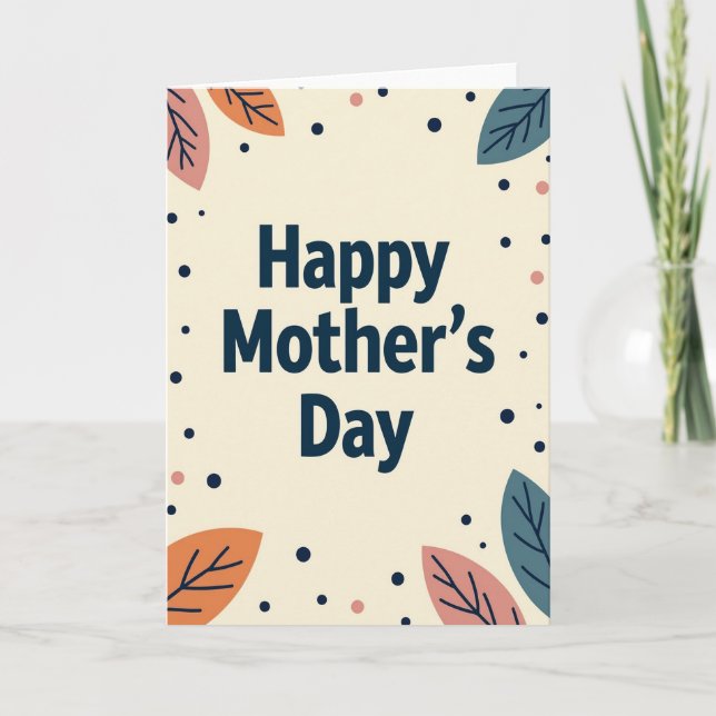 Matte Blue Celebration Card (Front)