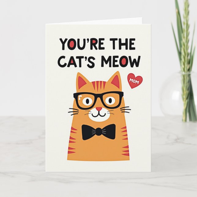 Matte Cats Meow Mom Card (Front)