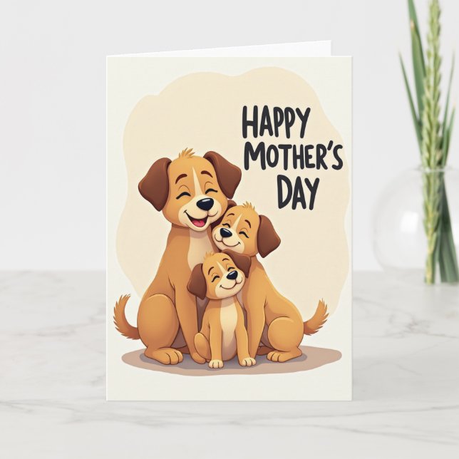 Matte Dogs Mothers Day Card (Front)