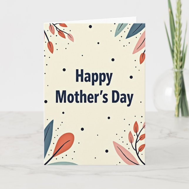 Matte Elegant Mothers Day Card (Front)