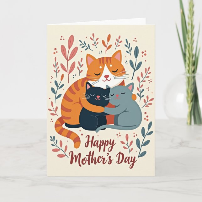 Matte Family Feline Love Card (Front)