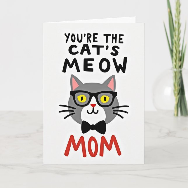 Matte Feline Great Mom Card (Front)