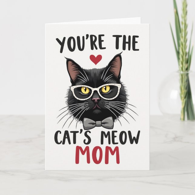 Matte Feline Youre The Best Mom Card (Front)