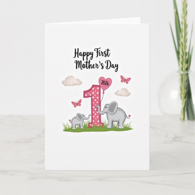 Matte First Mothers Day Card (Front)