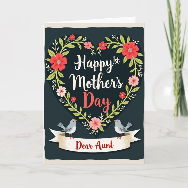 Matte Floral Congrats Card (Front)