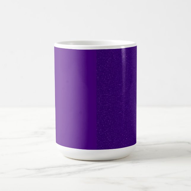 Matte & Glitter Split Purple Mug – Customizable (Center)