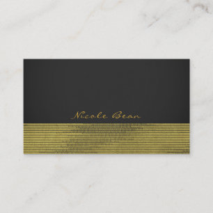 Matte Gold Modern Glam Sequins Chic Elegant Business Card