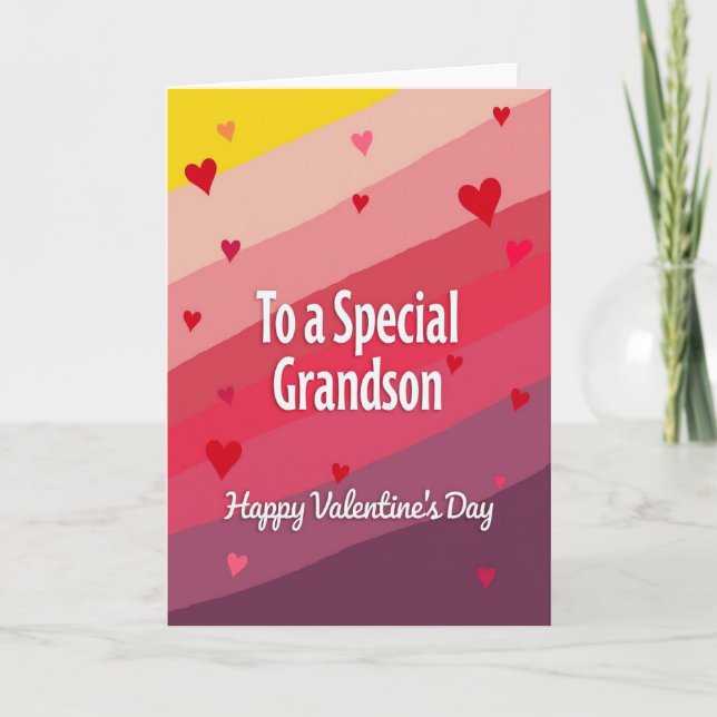 Matte Grandson Valentines Day Card (Front)