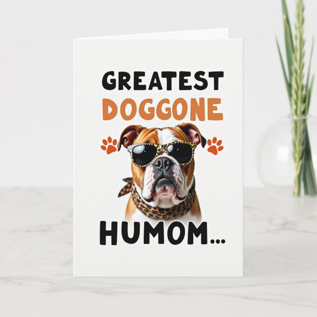 Matte Greatest Doggone Humom Card (Front)