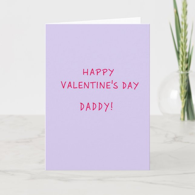 Matte Handwritten Valentines Daddy Card (Front)