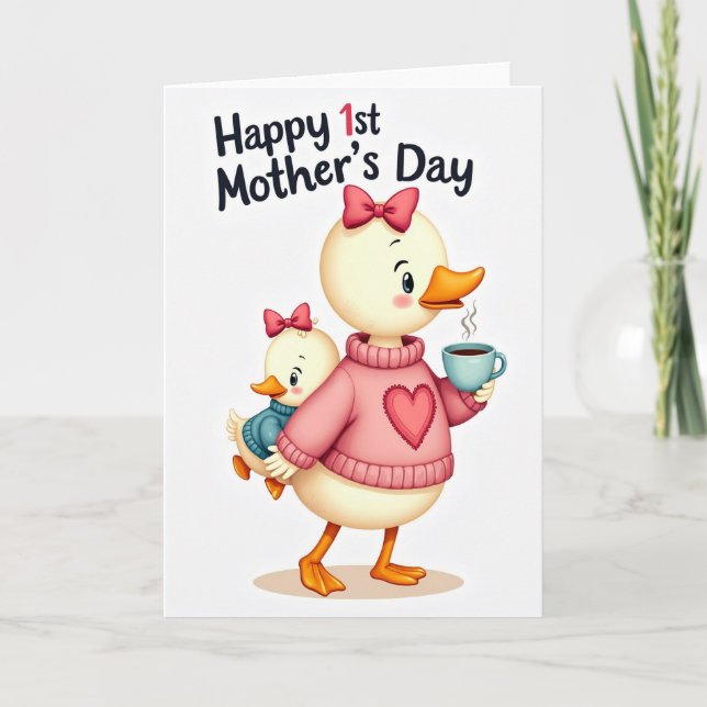 Matte Happy 1St Mothers Day Card (Front)