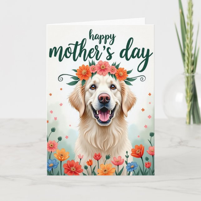 Matte Happy Dog Portrait Card (Front)