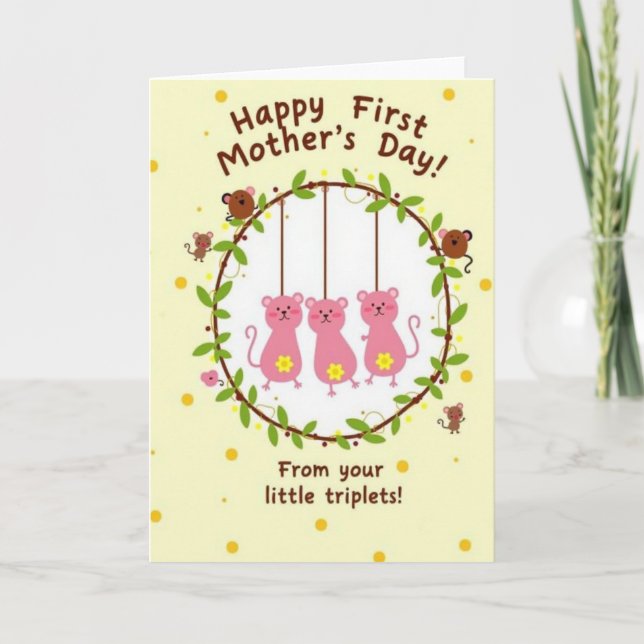 Matte Happy First Mothers Day Card (Front)