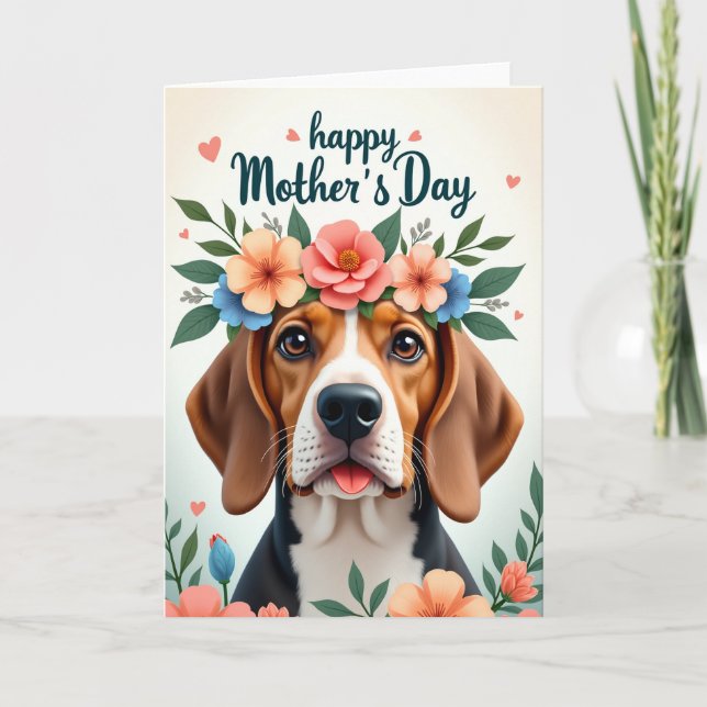 Matte Hound Mothers Day Card (Front)