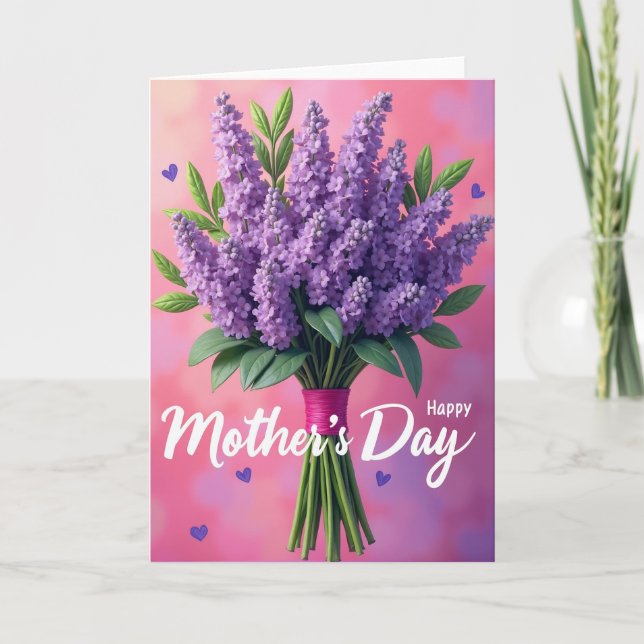 Matte Lavender Bouquet Card (Front)