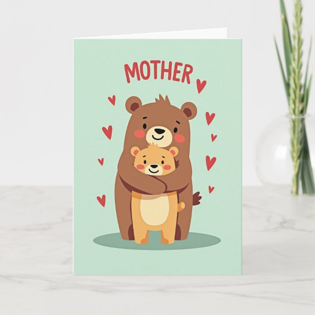 Matte Loving Bear Hugs Card (Front)