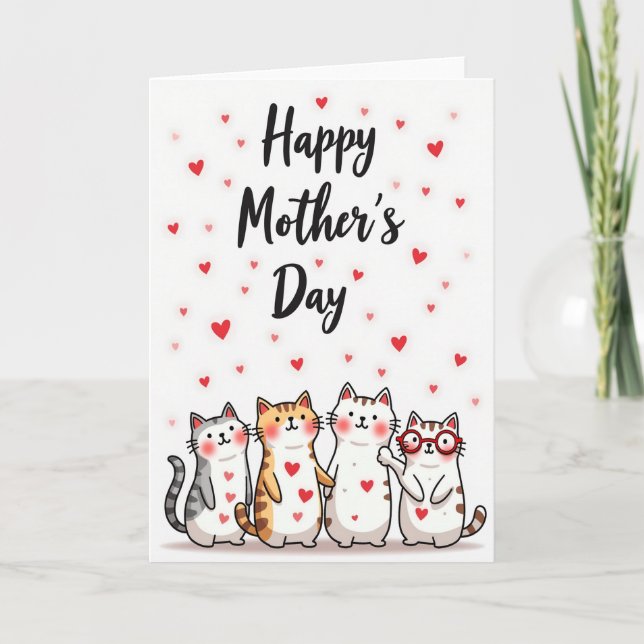 Matte Loving Cats Card (Front)