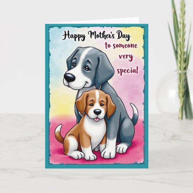 Matte Loving Puppy Friend Card (Front)
