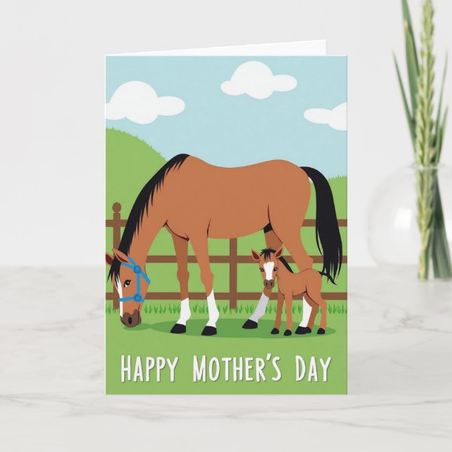 Matte Mother And Foal Card (Front)