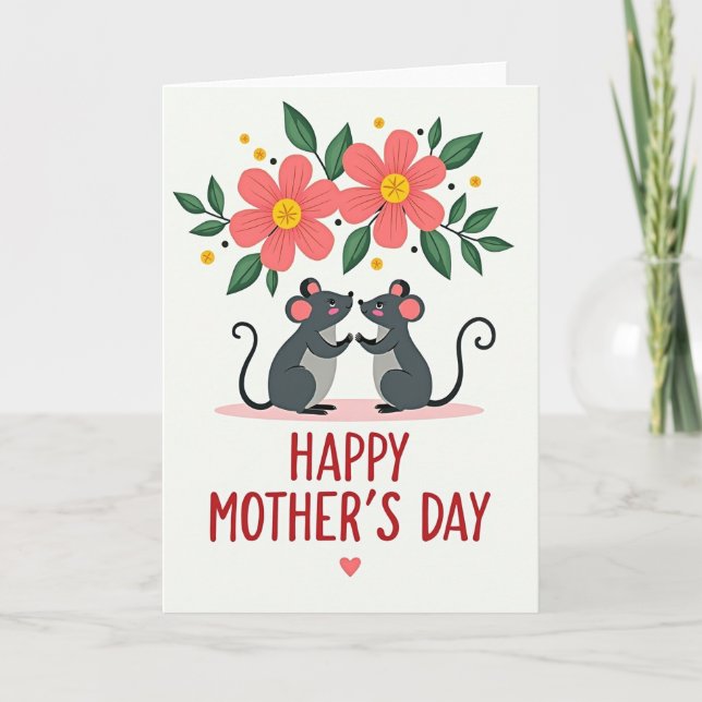 Matte Mothers Day Rodent Card (Front)