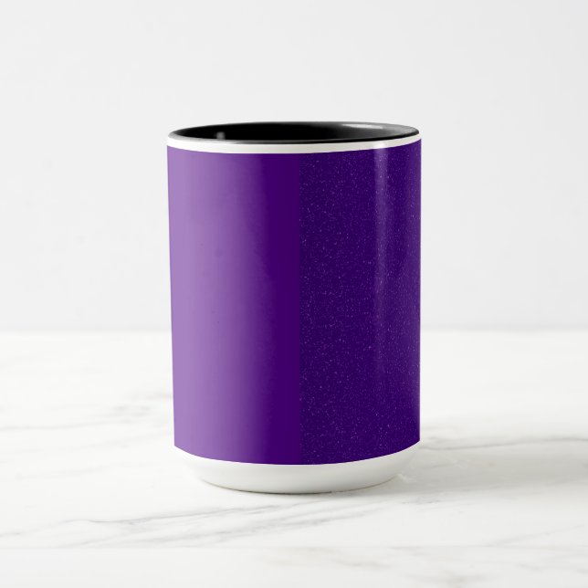 Matte + Noise Split Purple Coffee Mug – Customize (Center)