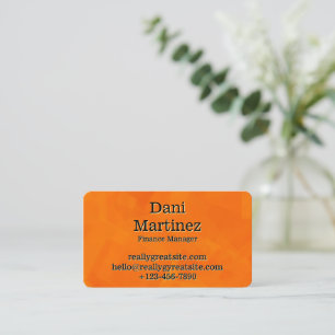 Matte Orange Luxe Business Card