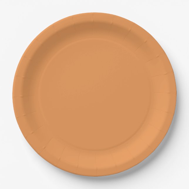 Matte Orange Paper Plates (Front)