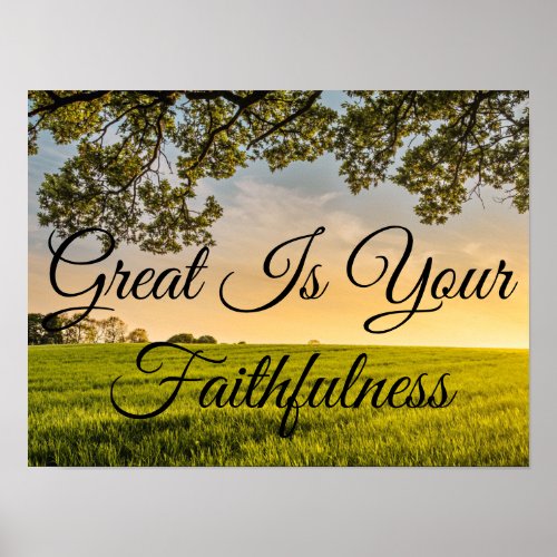 Matte Poster Great Is Your Faithfulness
