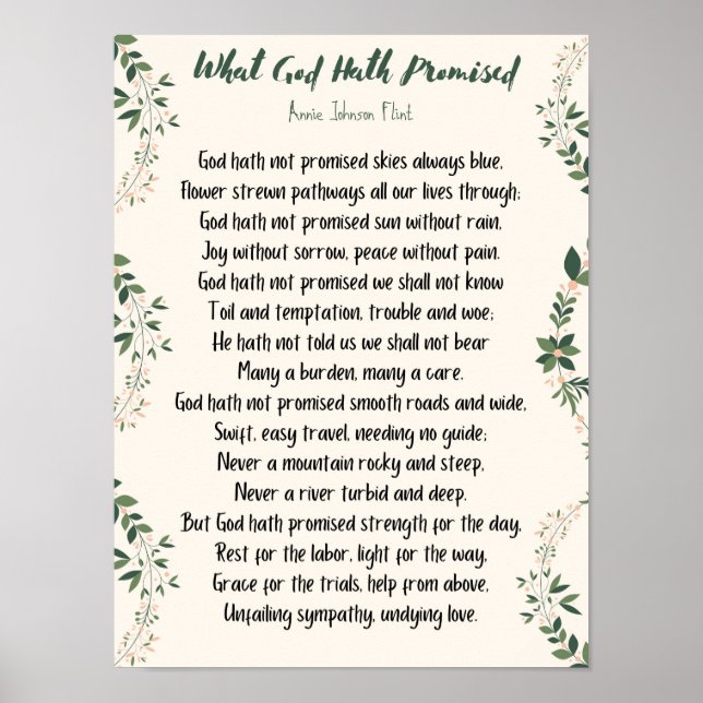 Matte Poster What God Hath Promised (Front)