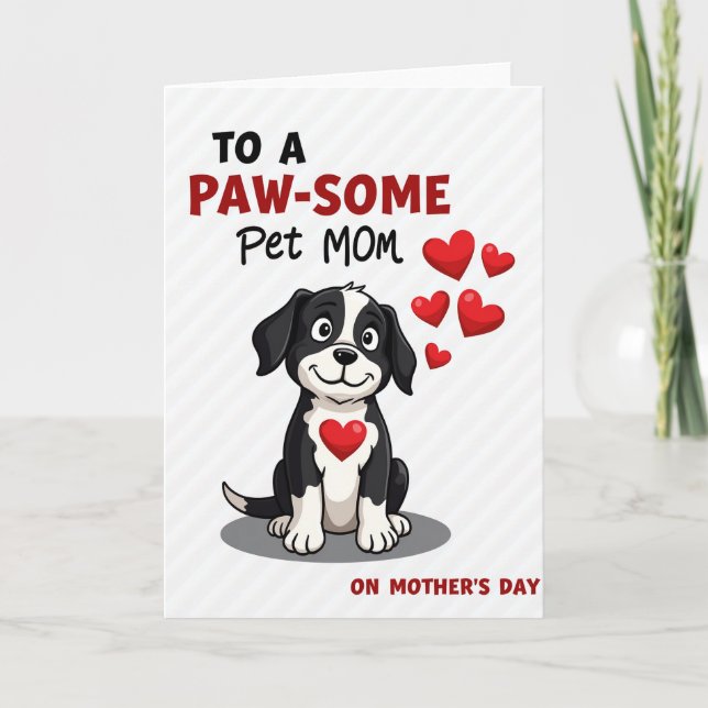 Matte Puppy Love Greeting Card (Front)