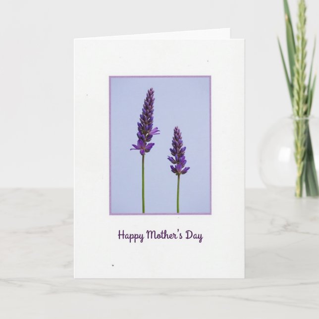Matte Purple Floral Mothers Day Card (Front)