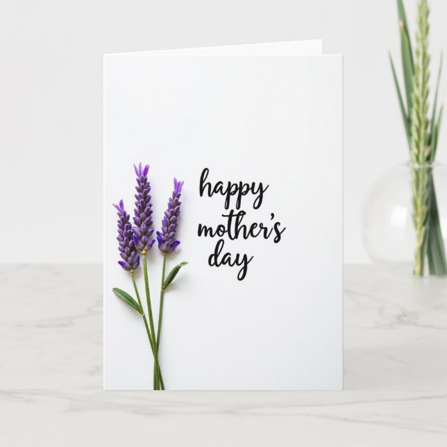 Matte Purple Flower Card (Front)