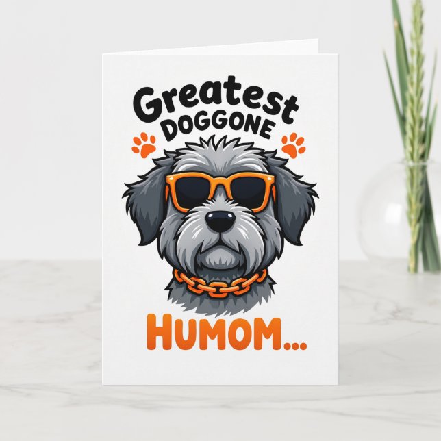 Matte Shaggy Dog Humom Card (Front)
