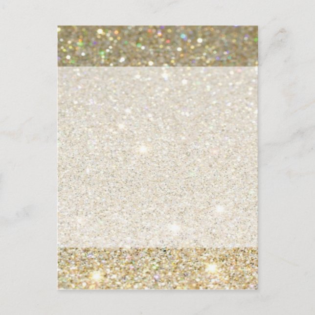 Matte sparkle gold invite for any occasion (Front)
